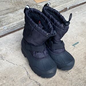 3M Thinsulate Black Kids Rain & Snow Boots